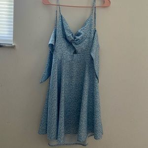 Blue dress tied in back